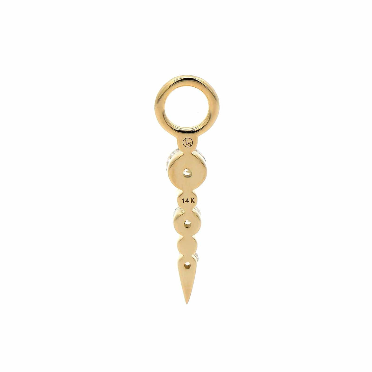 Three Stories 14K Yellow Gold Medium Sari Dagger Diamond Charm