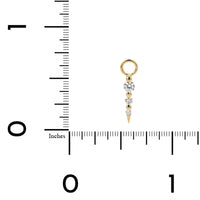 Three Stories 14K Yellow Gold Medium Sari Dagger Diamond Charm