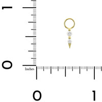 Three Stories 14K Yellow Gold Small Sari Dagger Diamond Charm
