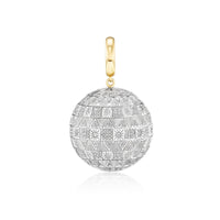 Harwell Godfrey 18K Yellow Gold Pave Diamond Disco Ball Pendant