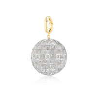 Harwell Godfrey 18K Yellow Gold Pave Diamond Disco Ball Pendant