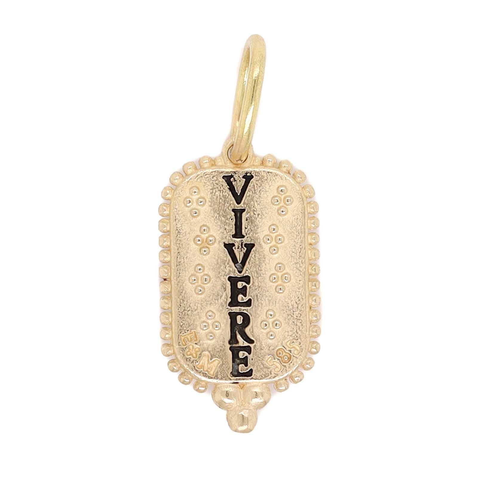 14K Yellow Gold Small Diamond Lady Bug Charm