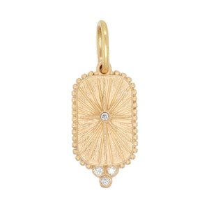 14K Yellow Gold Small Diamond North Star Charm