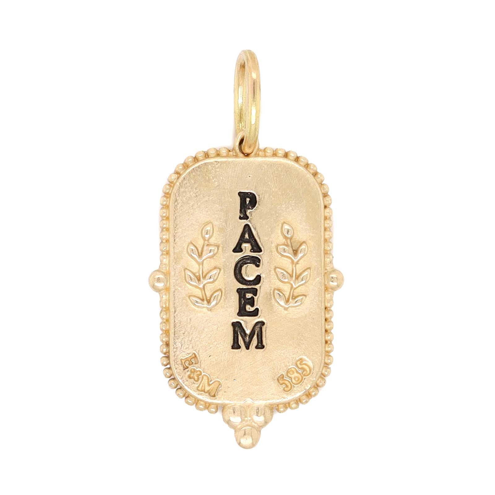 14K Yellow Gold Medium Diamond Dragonfly Charm