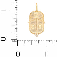 14K Yellow Gold Medium Diamond Dragonfly Charm