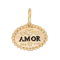 14K Yellow Gold Small Diamond Dog Bone Charm