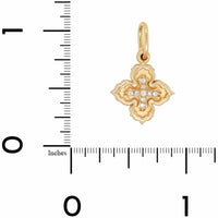 14K Yellow Gold Diamond 4 Point Amor Charm