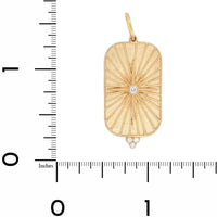 14K Yellow Gold Large Diamond North Star Charm