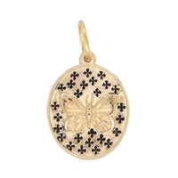 14K Yellow Gold Small Baby Butterfly Charm