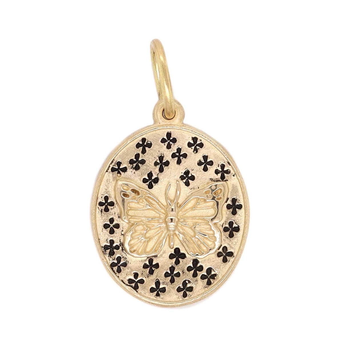 14K Yellow Gold Small Baby Butterfly Charm