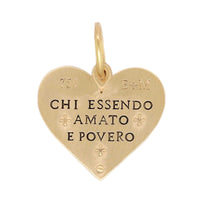 18K Yellow Gold Pink Sapphire Medium Heart Shaped Charm