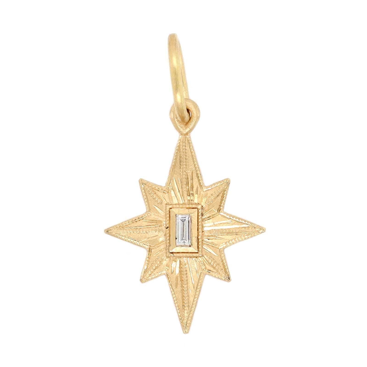 18K Yellow Gold Diamond Baby Star Charm