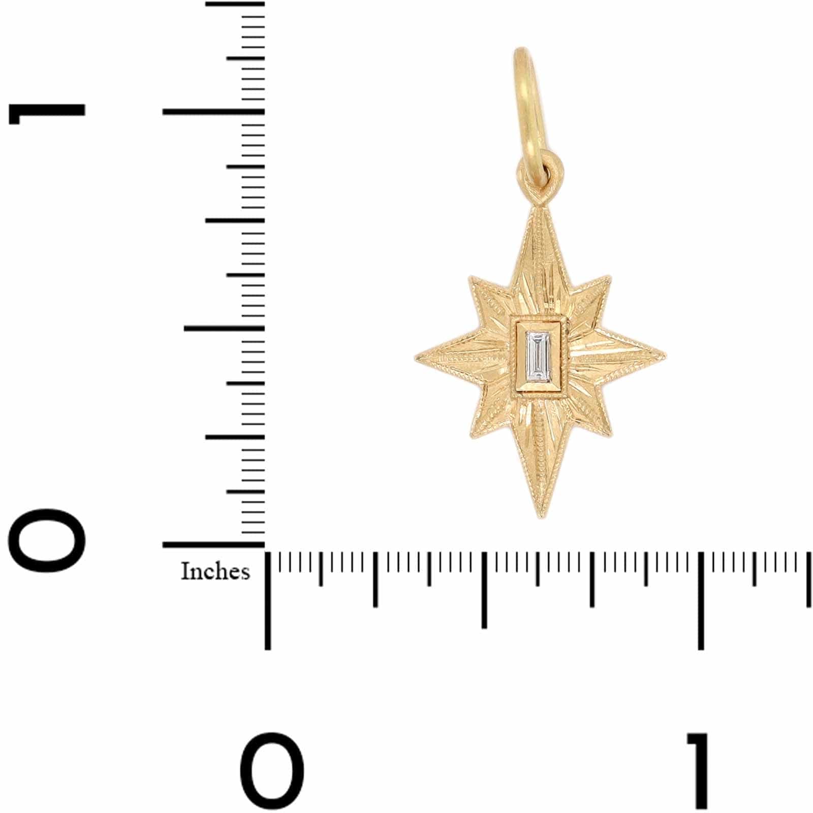 18K Yellow Gold Diamond Baby Star Charm