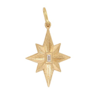 18K Yellow Gold Diamond Medium Star Charm