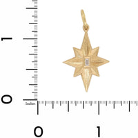 18K Yellow Gold Diamond Medium Star Charm