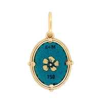 18K Yellow Gold Small Oval Baby Dragonfly Charm