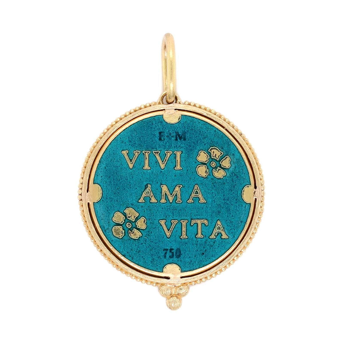 18K Yellow Gold Diamond Small Round Butterfly Charm