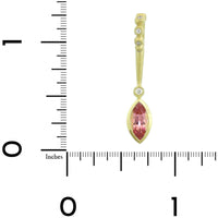 Suzy Landa 18K Yellow Gold Pink Tourmaline and Diamond Lolli Pendant