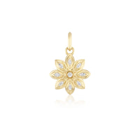 Sorellina 18K Yellow Gold Mini Diamond Flower Pendant