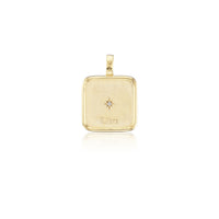 Sorellina 18K Yellow Gold Small Libra Zodiac Square Diamond Pendant