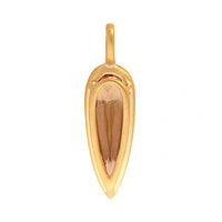 18K Yellow Gold Bezel Set Pear Shaped Imperial Topaz Charm