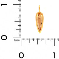 18K Yellow Gold Bezel Set Pear Shaped Imperial Topaz Charm