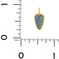 18K Yellow Gold Bezel Set Fancy Shaped Opal Charm