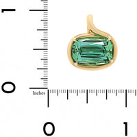Vanessa Fernandez 18K Yellow Gold One Of A Kind Lagoon Tourmaline Curva Pendant