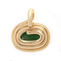 Vanessa Fernandez 18K Yellow Gold One Of A Kind Lagoon Tourmaline Curva Pendant
