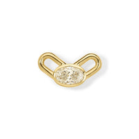 Jade Ruzzo 18K Yellow Gold Oval Diamond Mini Atha Pendant