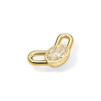 Jade Ruzzo 18K Yellow Gold Oval Diamond Mini Atha Pendant