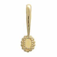 Suzy Landa 18K Yellow Gold Oval Yellow Beryl and Beaded Diamond Lolli Pendant