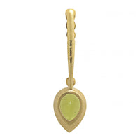Suzy Landa 18K Yellow Gold Pear Shaped Peridot and Beaded Diamond Lolli Pendant