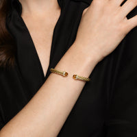 Cablespira® Flex Bracelet 18K Yellow Gold with Citrine and Diamonds, 6mm