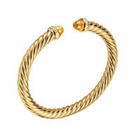 Cablespira® Flex Bracelet 18K Yellow Gold with Citrine and Diamonds, 6mm