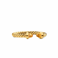 Micro Cablespira® Flex Open Ring 18K Yellow Gold with Citrine, 2.5mm