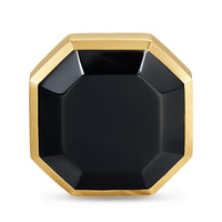 Streamline® Cufflinks Sterling Silver with 14K Yellow Gold and Black Onyx, 15mm