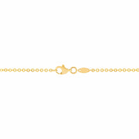 14K Yellow Gold Tube Cross Pendant Necklace