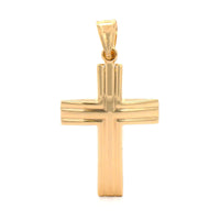 14K Yellow Gold 1" Cross Charm