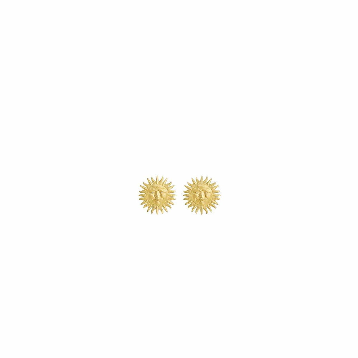 Anthony Lent 18K Yellow Gold Tiny Sunface Studs