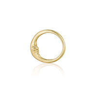 Anthony Lent 18K Yellow Gold Crescent Moonface Ring