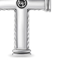 Chevron Cross Pendant Sterling Silver with 18K Yellow Gold, 33mm
