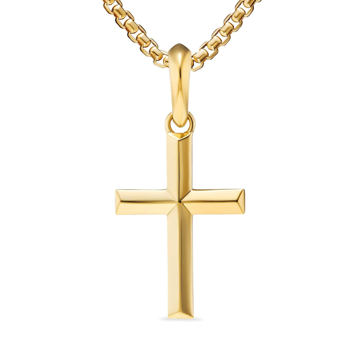 Cross Pendant 18K Yellow Gold, 24mm