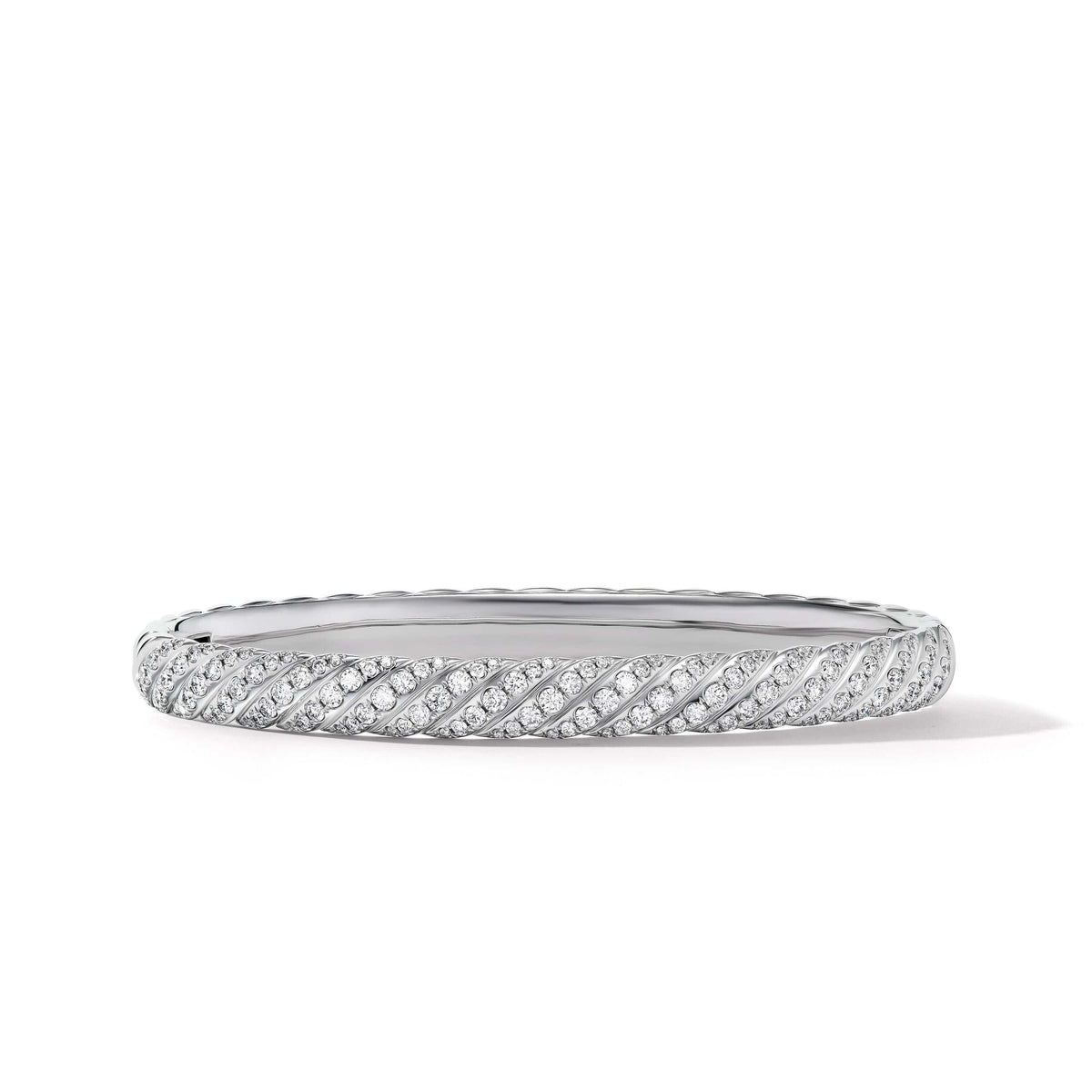 Sculpted Cable Bangle Bracelet in 18K Yellow Gold