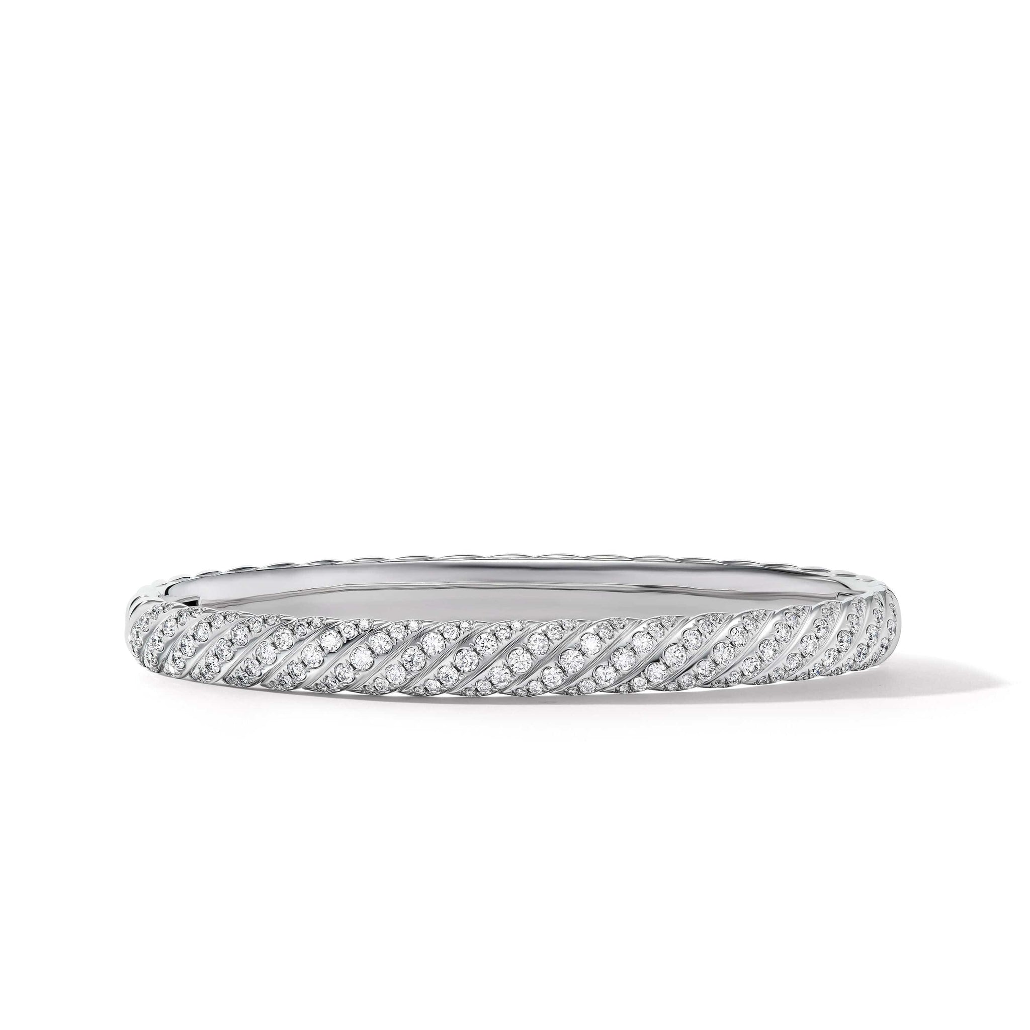 Sculpted Cable Bangle Bracelet in 18K Yellow Gold