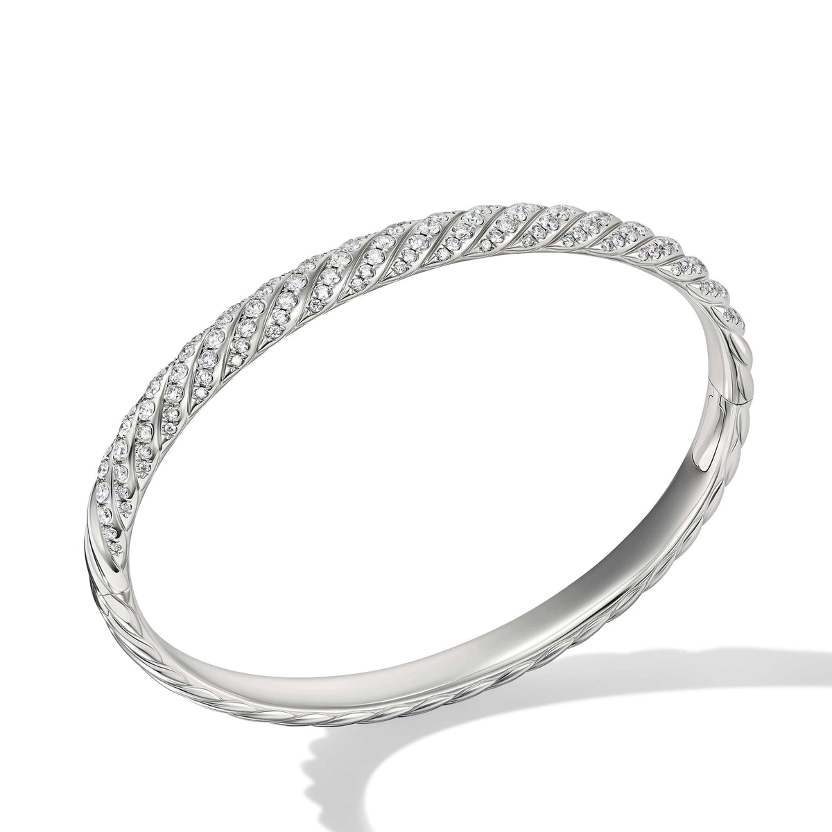 Sculpted Cable Bangle Bracelet in 18K Yellow Gold