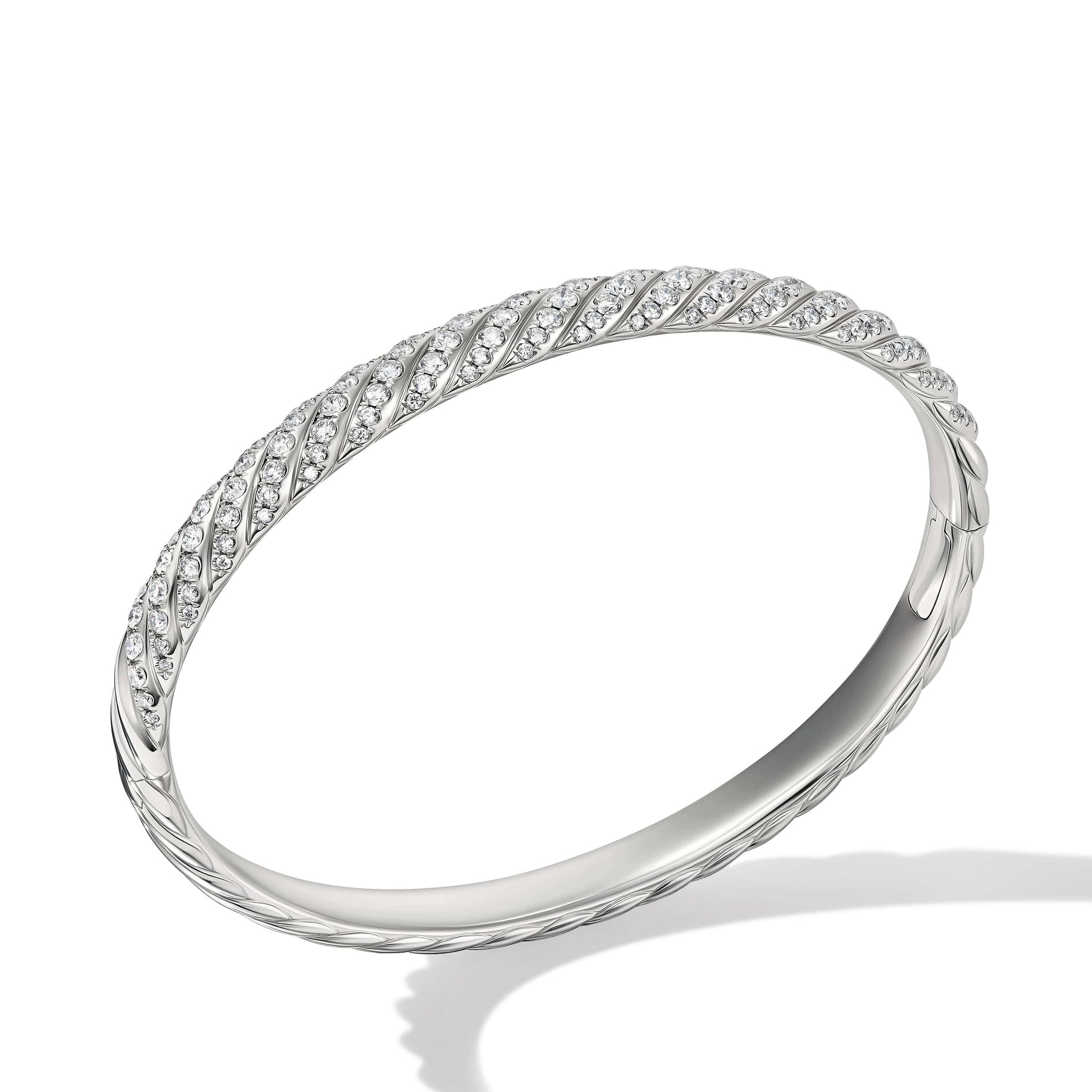 Sculpted Cable Bangle Bracelet in 18K Yellow Gold