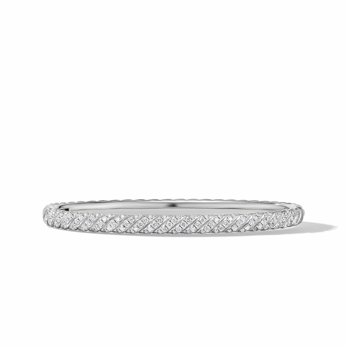 Sculpted Cable Bangle Bracelet in 18K Yellow Gold