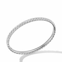 Sculpted Cable Bangle Bracelet in 18K Yellow Gold
