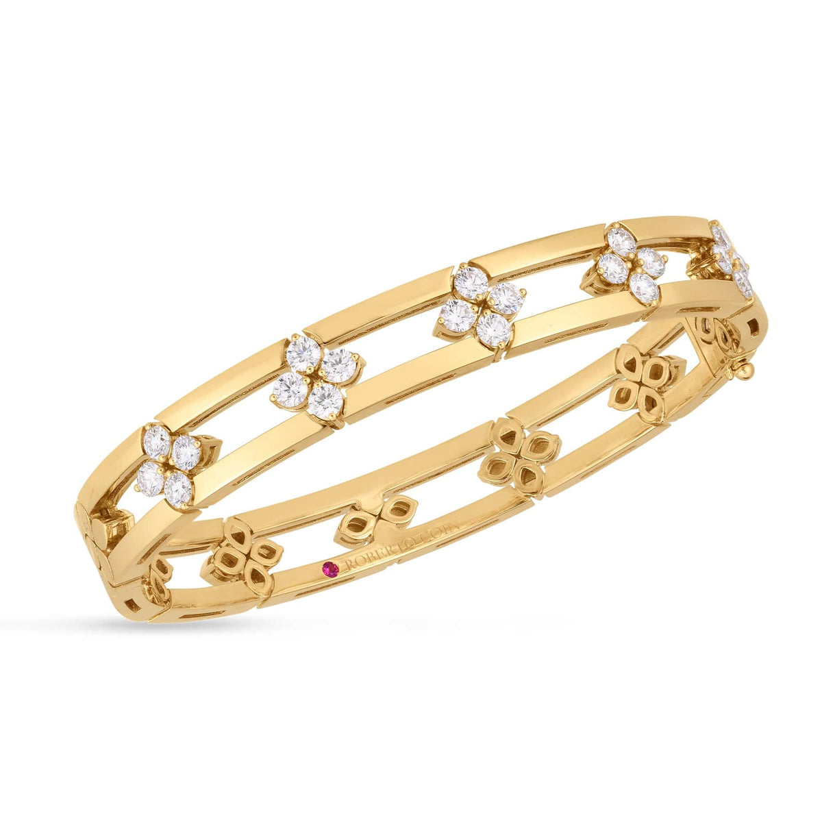 Roberto Coin 18K Yellow Gold Love In Verona Diamond Bangle